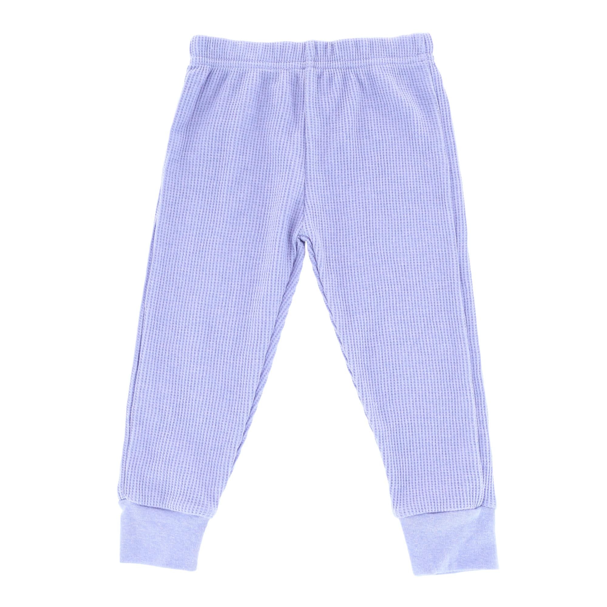 Rene Rofe Toddler Girl's Waffle Thermal Long Underwear 2-Piece Set - Lavender