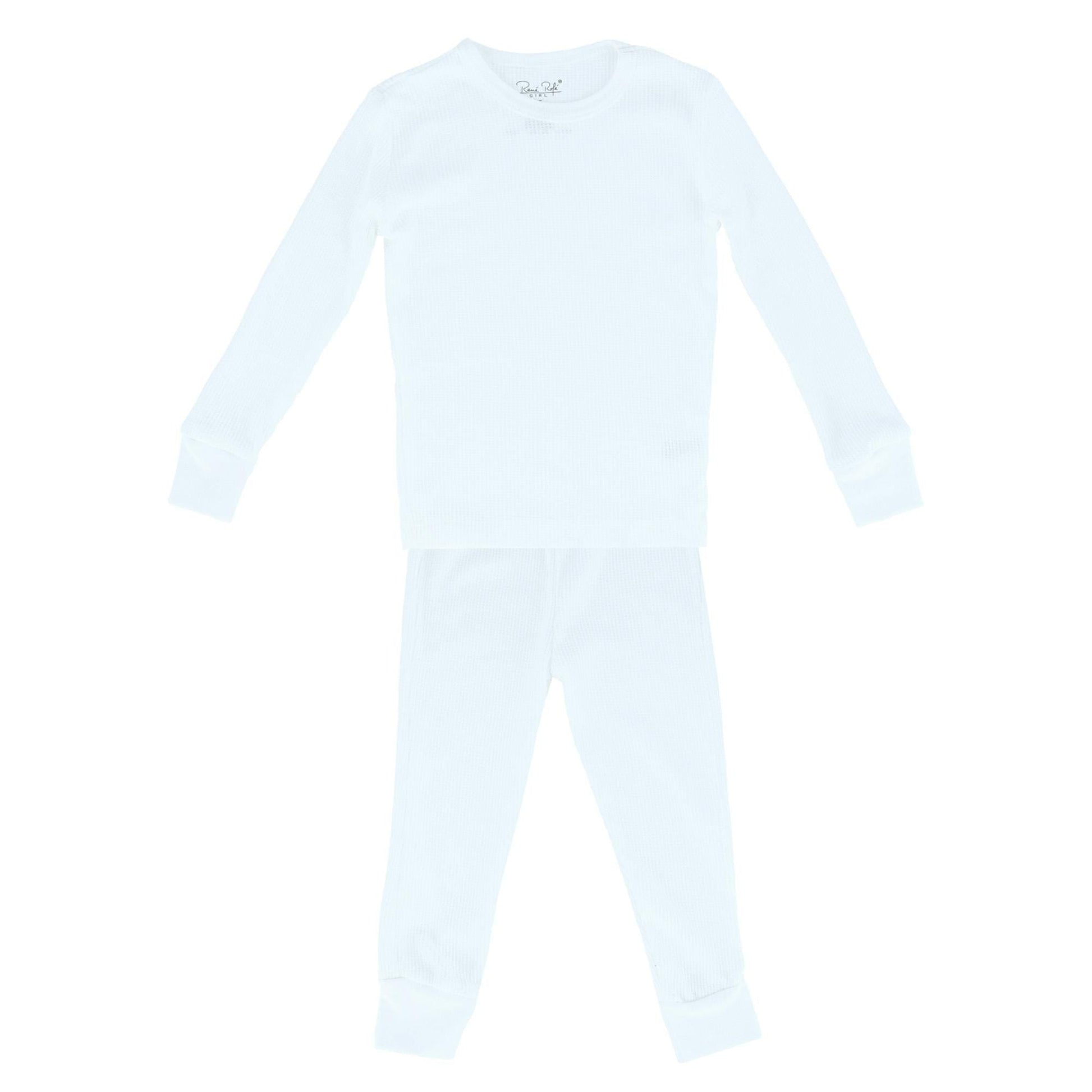 Rene Rofe Toddler Girl's Waffle Thermal Long Underwear 2-Piece Set