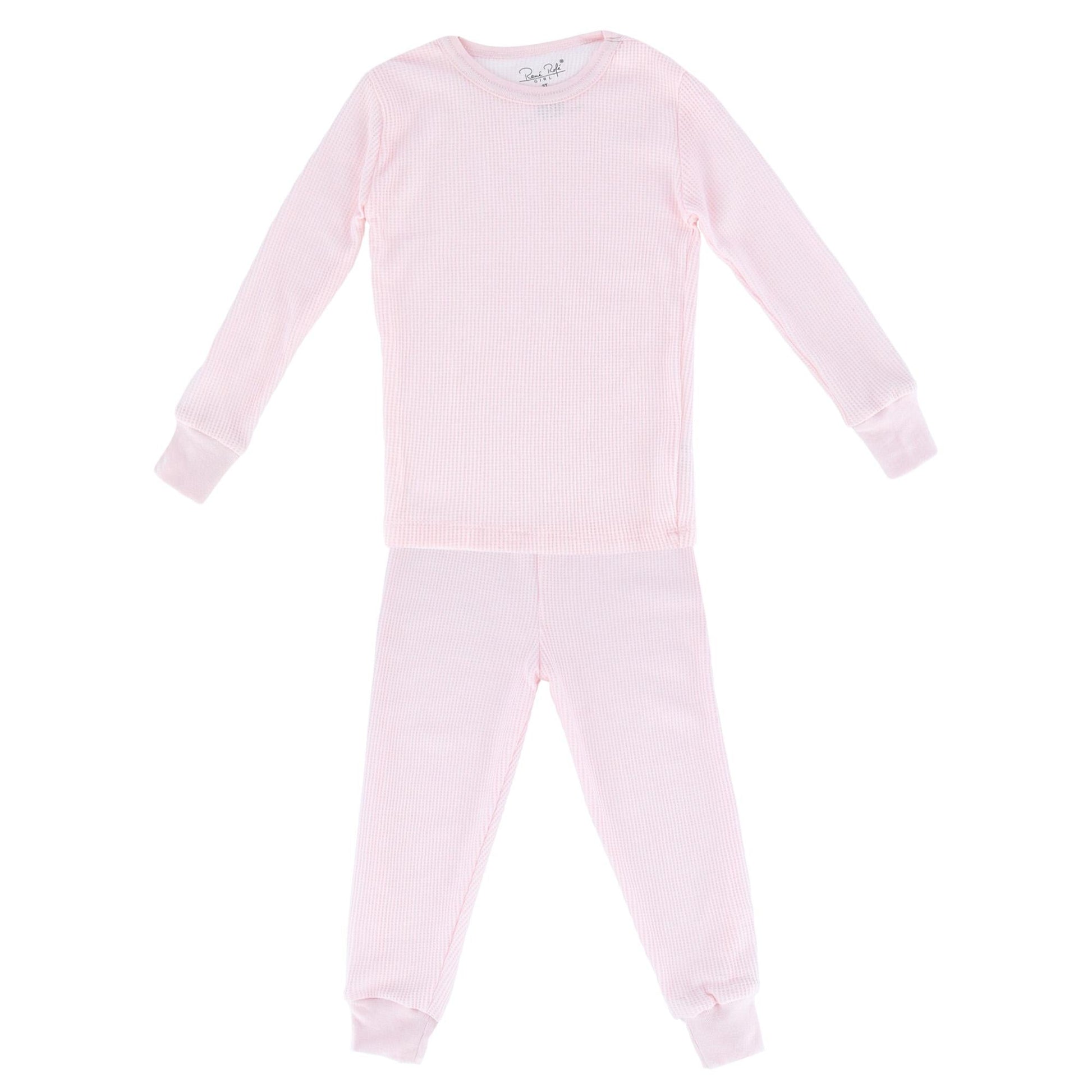 Rene Rofe Toddler Girl's Waffle Thermal Long Underwear 2-Piece Set - Toddler Girl's Waffle Thermal Long Underwear 2-Piece Set