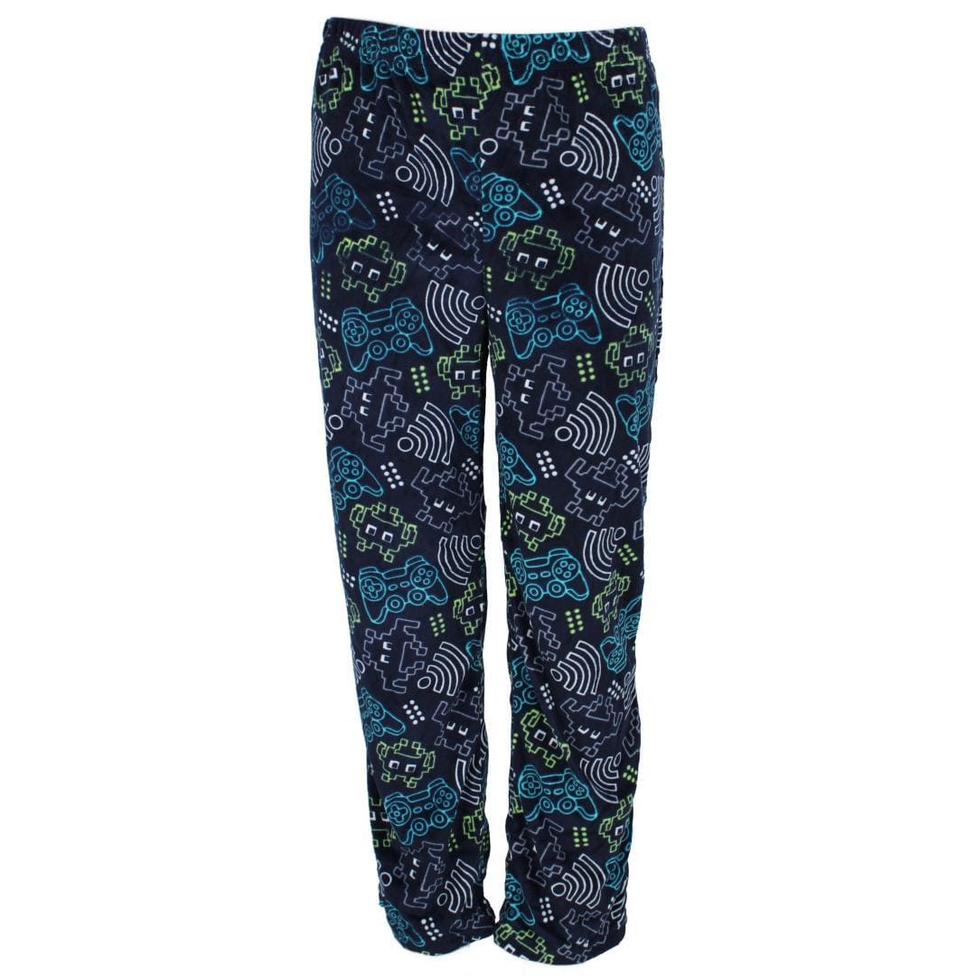 Only Boys Boy's Video Game Velvet Pajama Set - Navy
