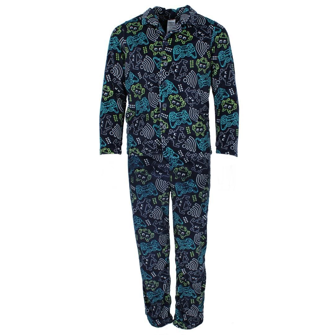 Only Boys Boy's Video Game Velvet Pajama Set - Boy's Video Game Velvet Pajama Set