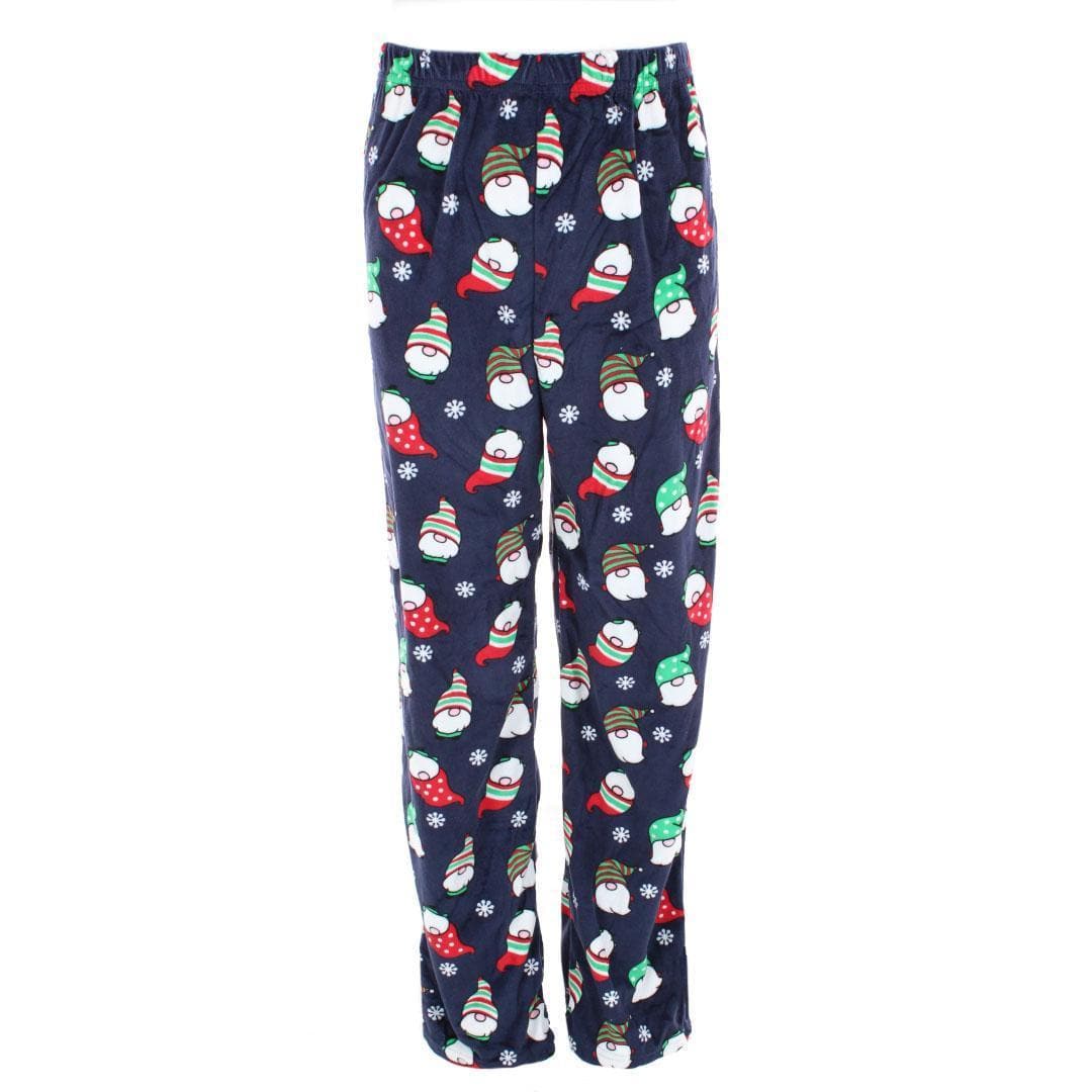 Only Boys Boy's Holiday Gnome Velour Pajama Set - Navy