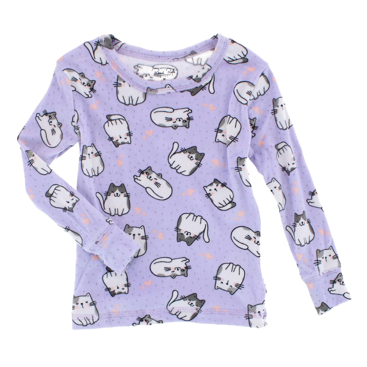 Only Boys Toddler Girl's Cute Kitten Snug Fit Pajama Set - Purple