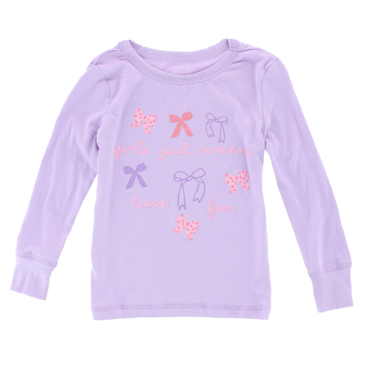 Rene Rofe Toddler Girl's Wanna Have Fun Snug Pajama Set with Socks - Purple