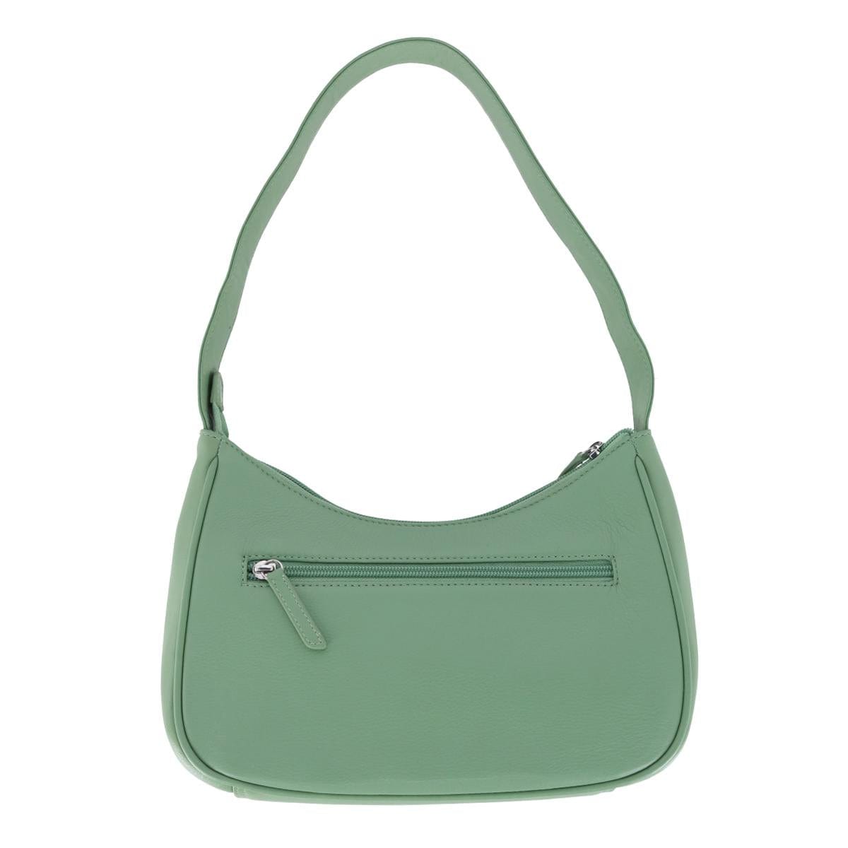 CTM® Women's Leather Hobo Shoulder Bag - Sage