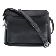 Women's Leather Shoulder Bag Purse with Side Organizer