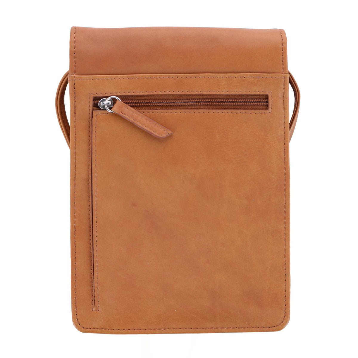 CTM® Women's Compact Organizer Crossbody Handbag - Antique Saddle