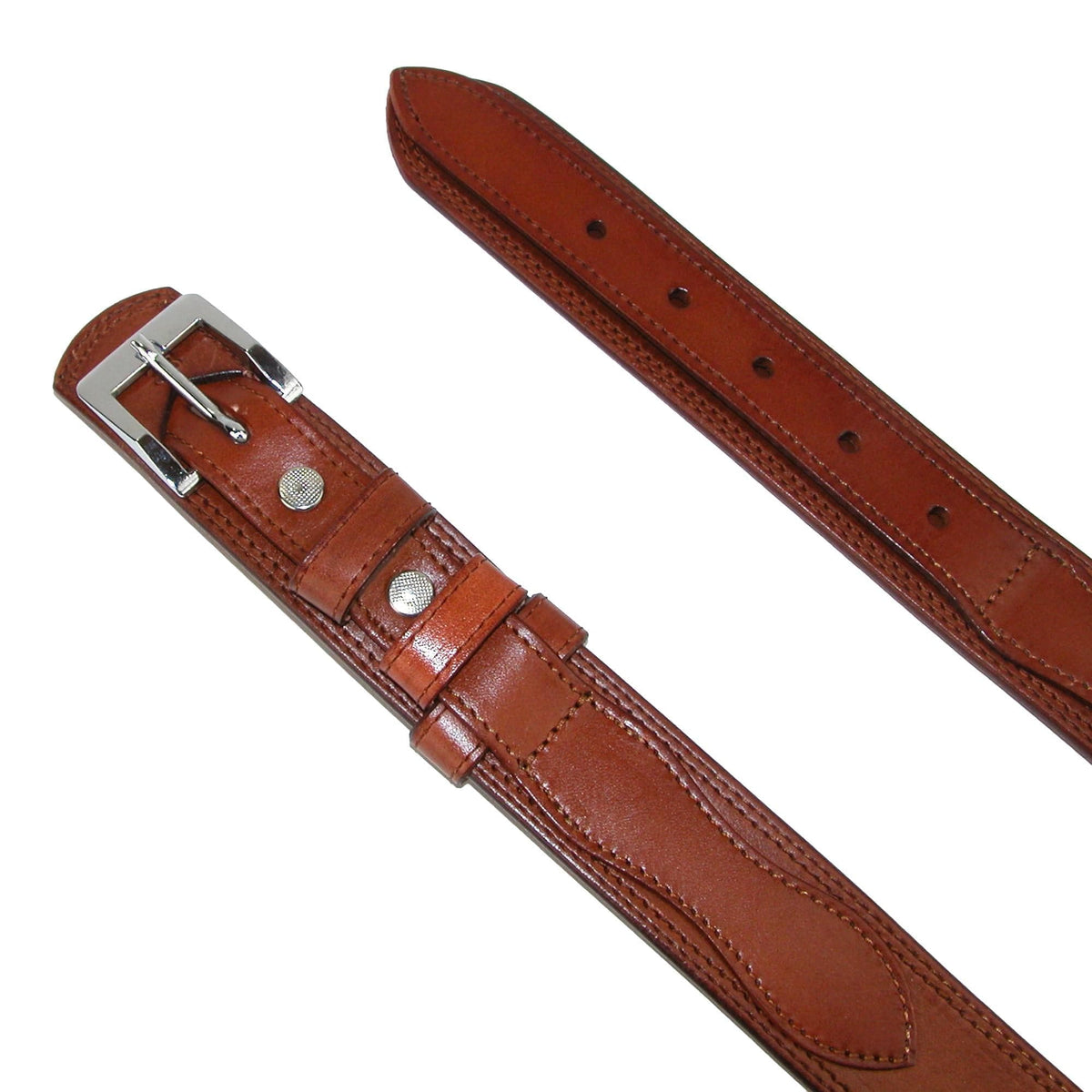 CTM® Men's Leather Removable Buckle Ranger Belt - Tan