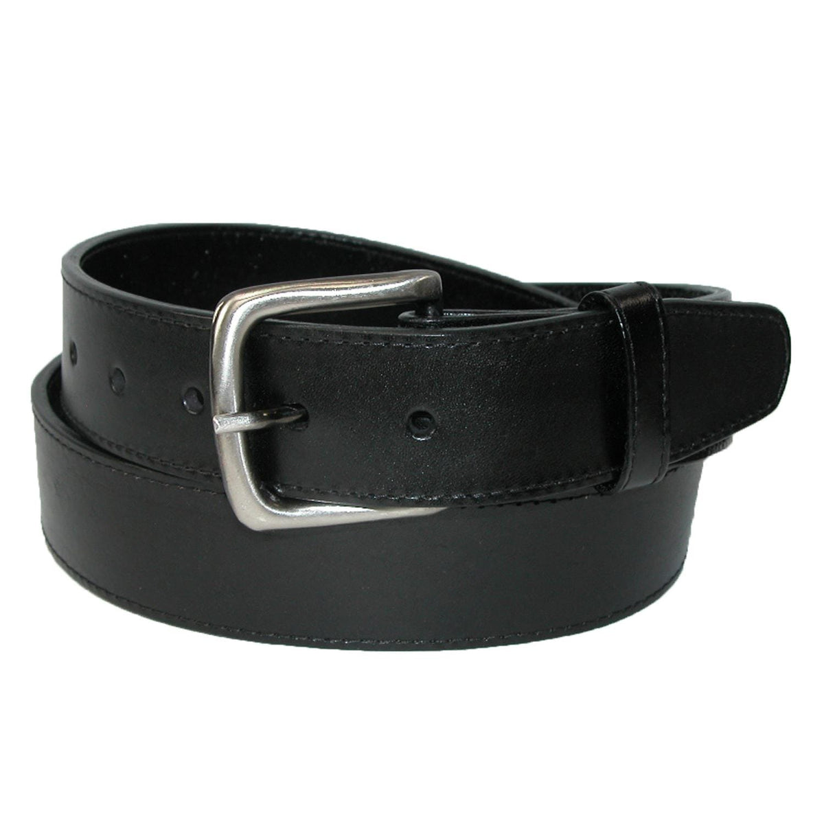 CTM® Men's Leather Money Belt with Removable Buckle Travel Belt