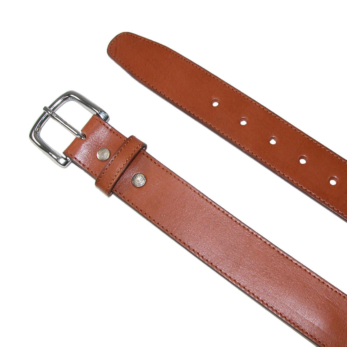 CTM® Men's Leather Money Belt with Removable Buckle Travel Belt - Tan
