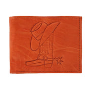 Kid's Leather Western Themed Bi-Fold Wallet