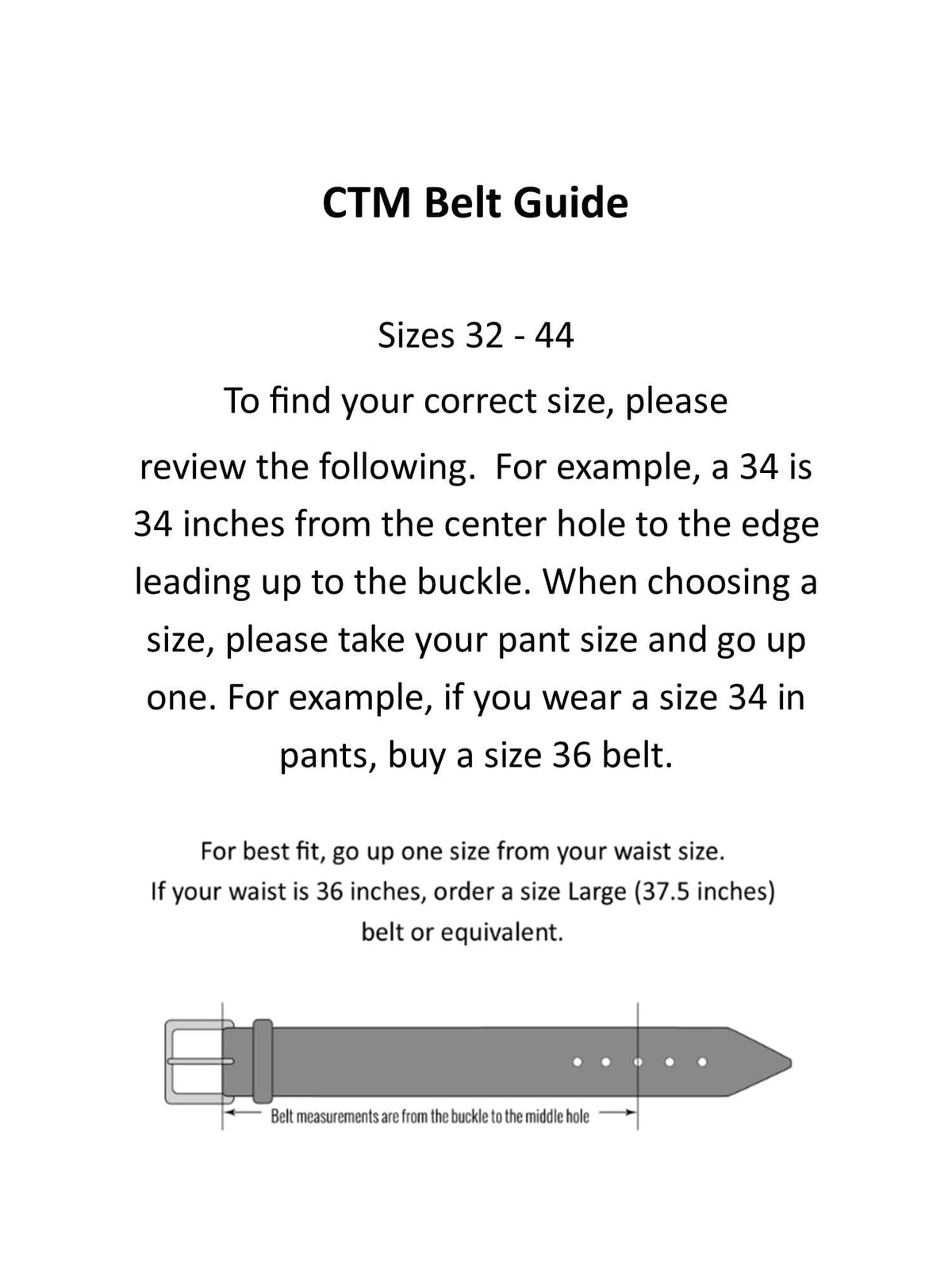 CTM® Men's Leather Removable Buckle Ranger Belt - Brown