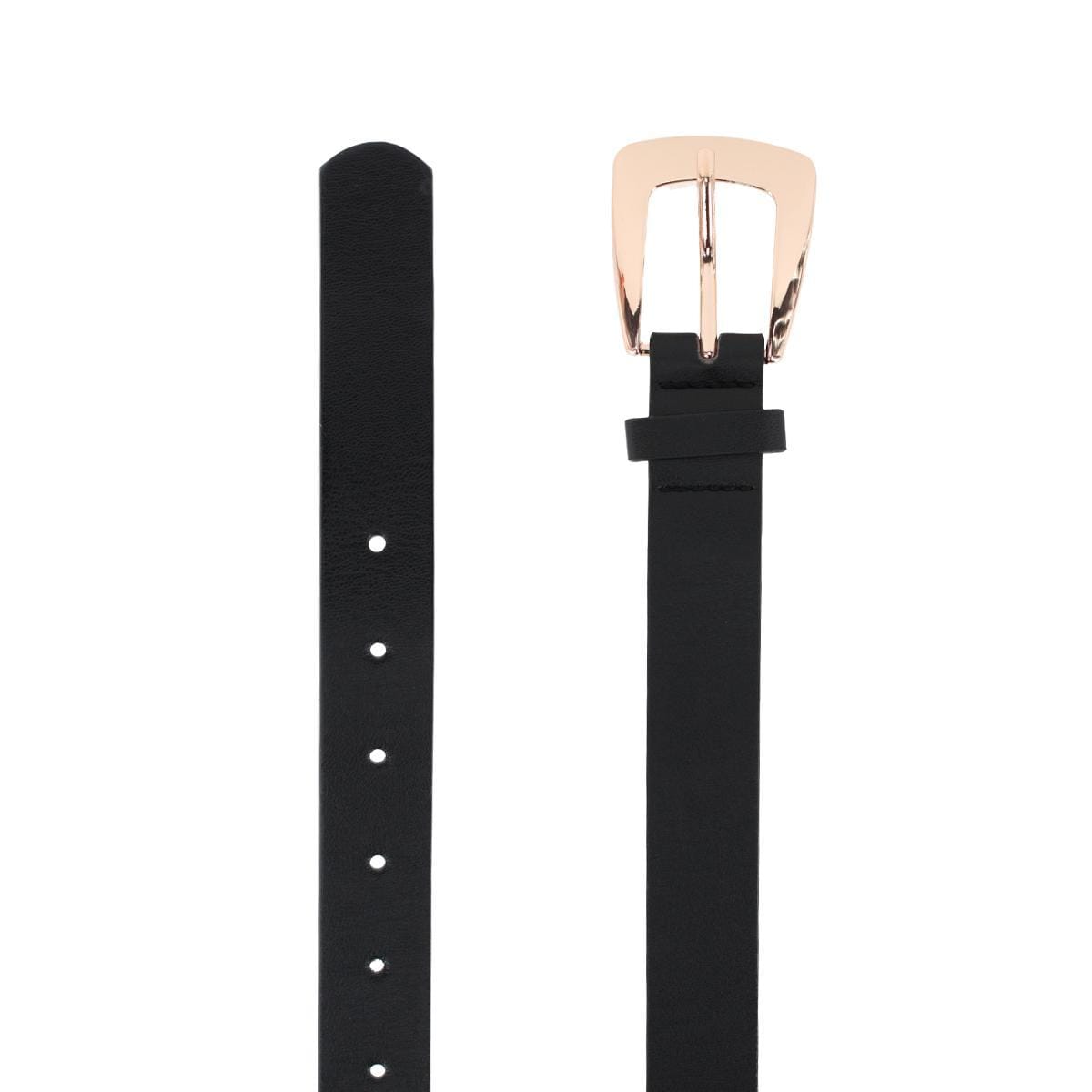 CTM® Women's Plus Size Modern Cowboy Buckle Belt (Pack of 2 Colors) - Black & Cognac