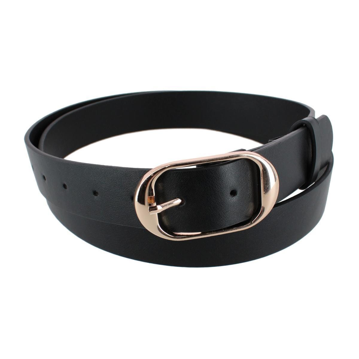 CTM® Women's Plus Size Belt with Centerbar Buckle (Pack of 2 Colors) - Black & Beige