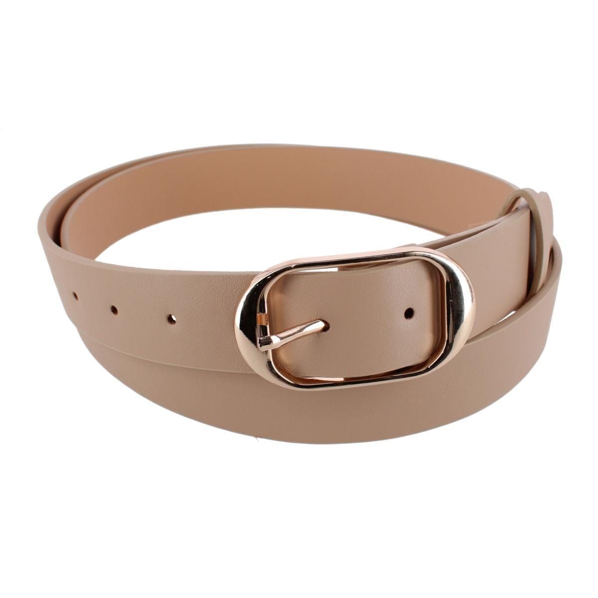 CTM® Women's Plus Size Belt with Centerbar Buckle (Pack of 2 Colors) - Black & Beige