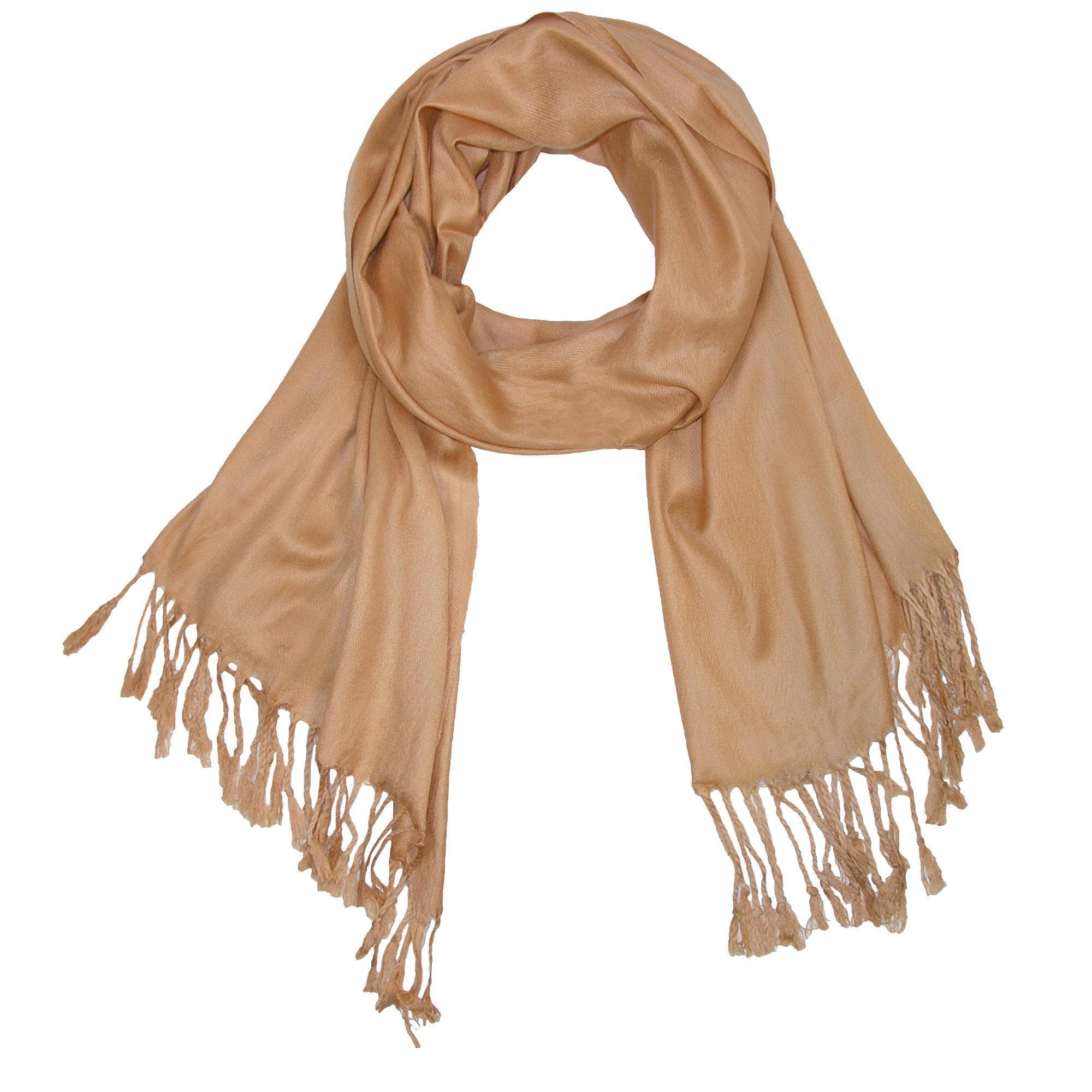 CTM® Women's Classic Pashmina Style Shawl Wraps - Gold