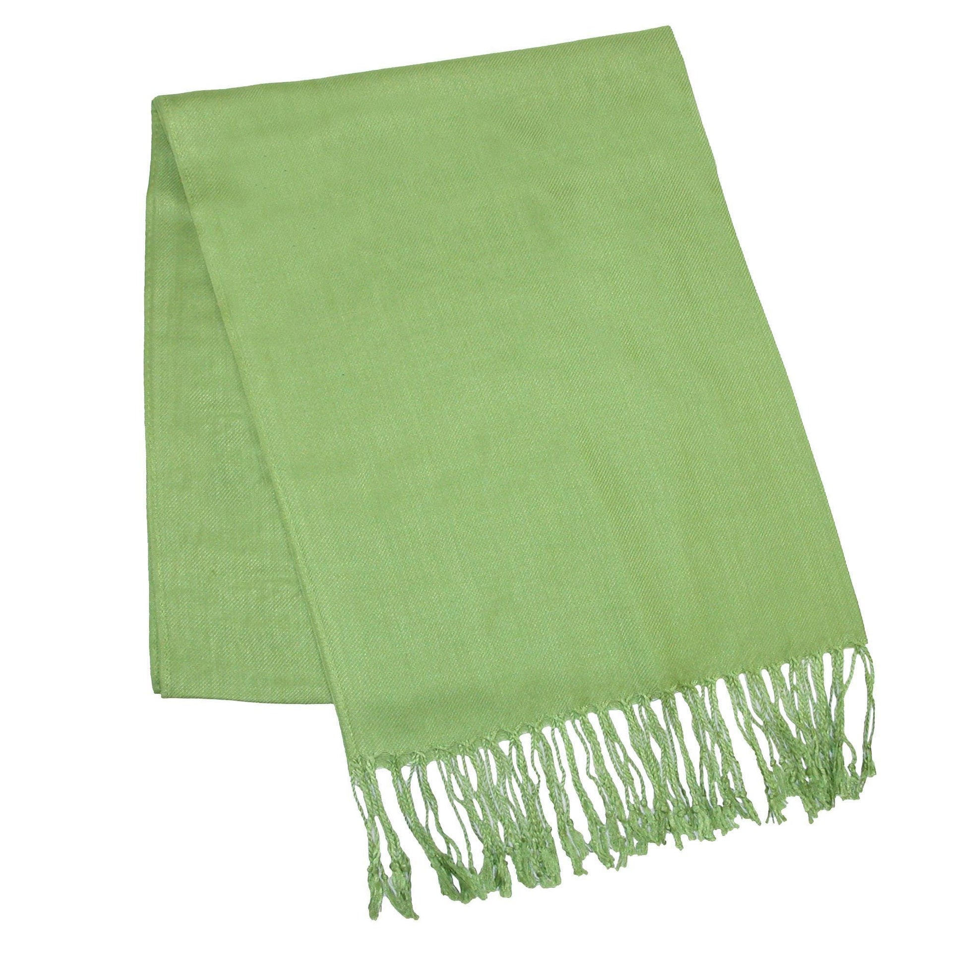 CTM® Women's Classic Pashmina Style Shawl Wraps - Green