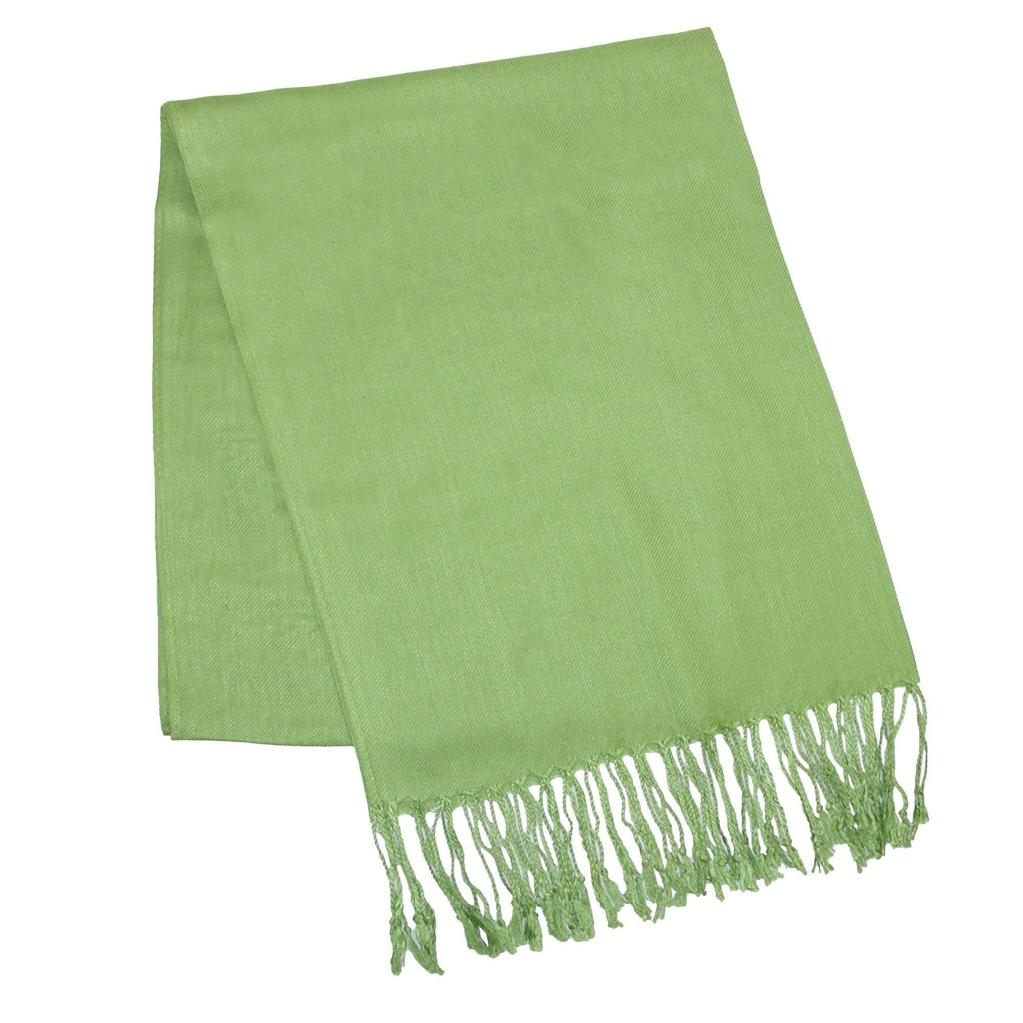 CTM® Women's Classic Pashmina Style Shawl Wraps - Green