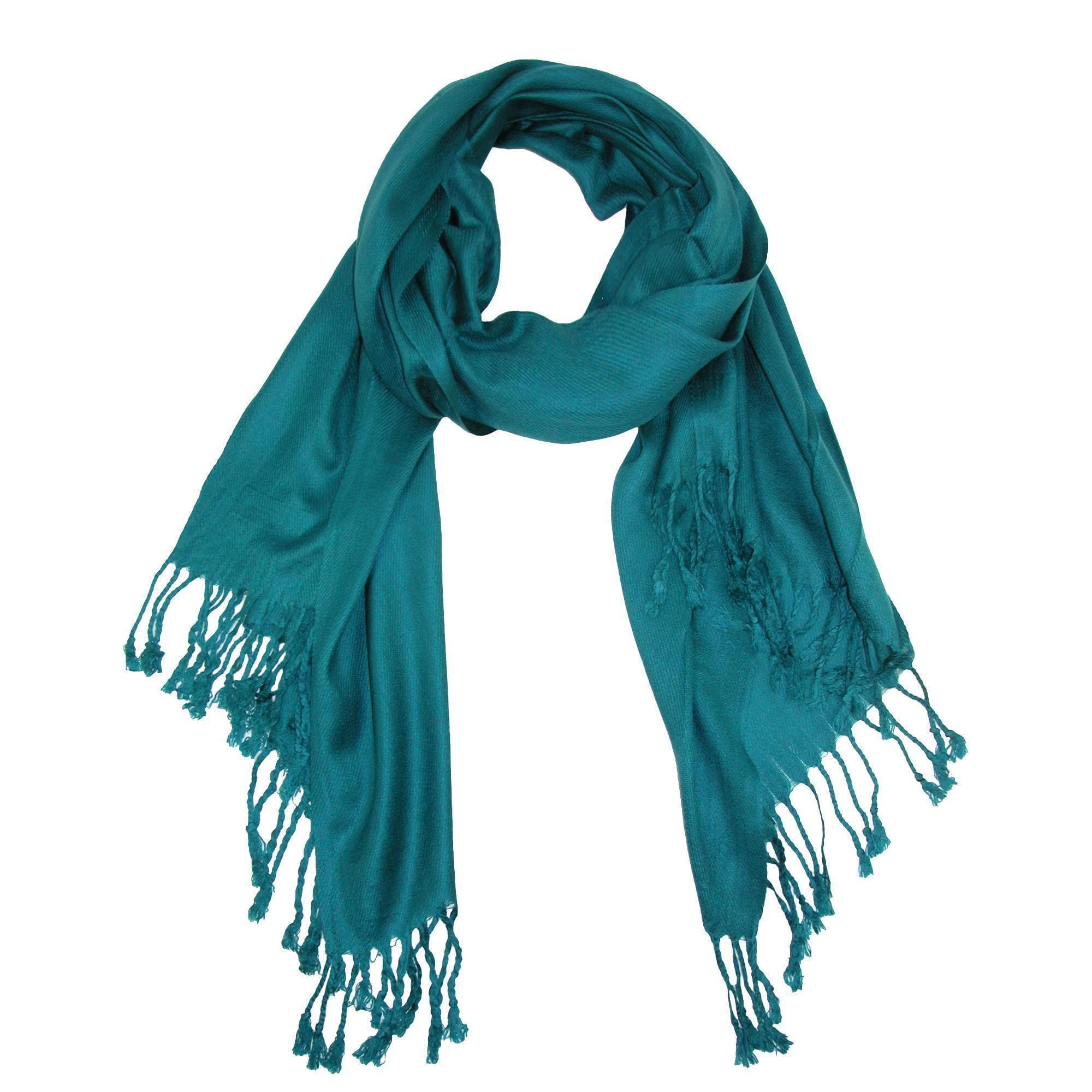 CTM® Women's Classic Pashmina Style Shawl Wraps - Teal
