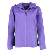 Women's Hooded Windbreaker Rain Jacket with Side Panel
