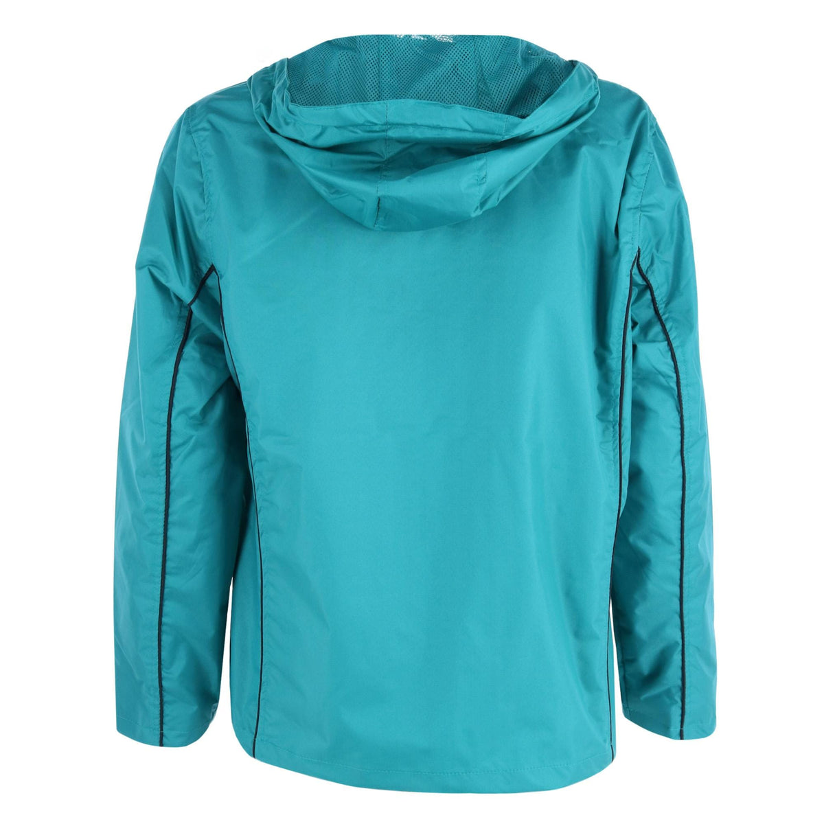 I5 Apparel Women's Lightweight Zip-Up Windbreaker Rain Jacket - Teal/Black