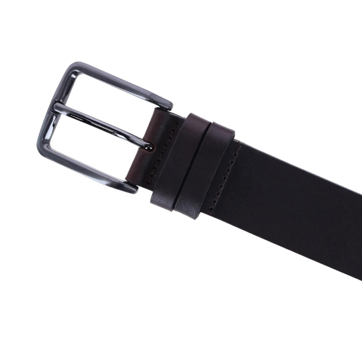 Ibex England Men's Casual 35mm Belt with Double Loop Keeper - Dark Brown