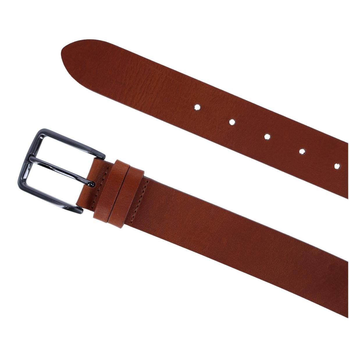 Ibex England Men's Casual 35mm Belt with Double Loop Keeper - Tan