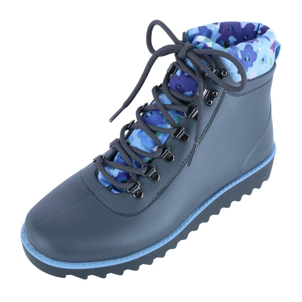 Women's Rainey-Hiker Rain Boot with Floral Detail