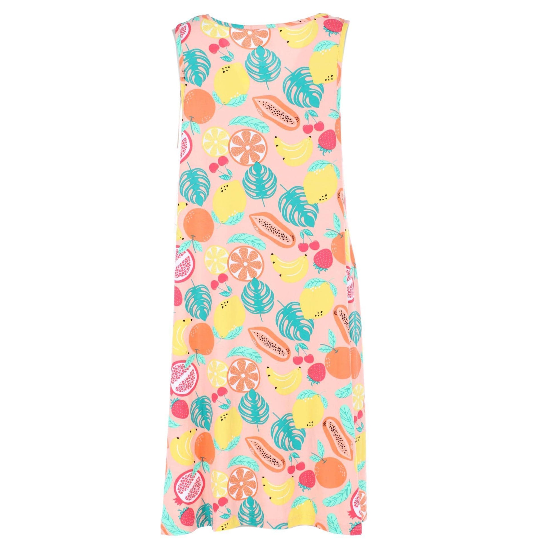 CTM® Women's Fruit Botanical Chemise Nightgown by Elegant Emily - Orange