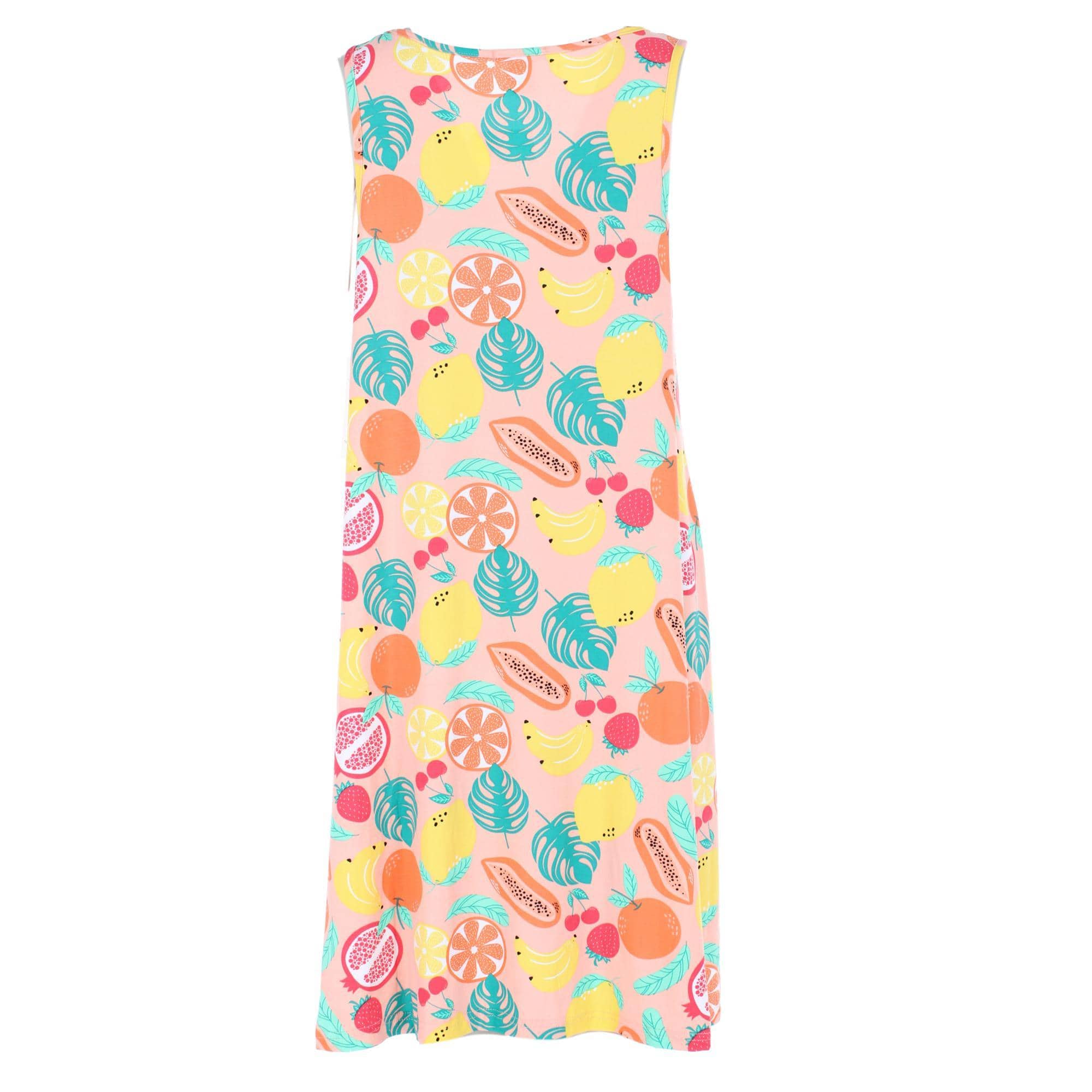 CTM® Women's Fruit Botanical Chemise Nightgown by Elegant Emily - Orange