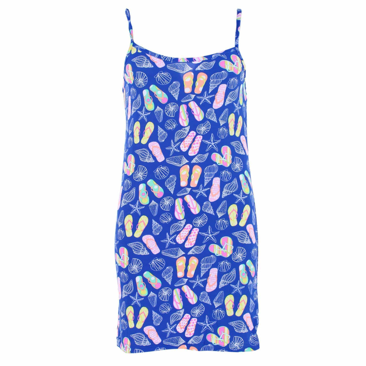 CTM® Women's Flip Flop Beach Chemise Night Gown by Overslept - Women's Flip Flop Beach Chemise Night Gown by Overslept