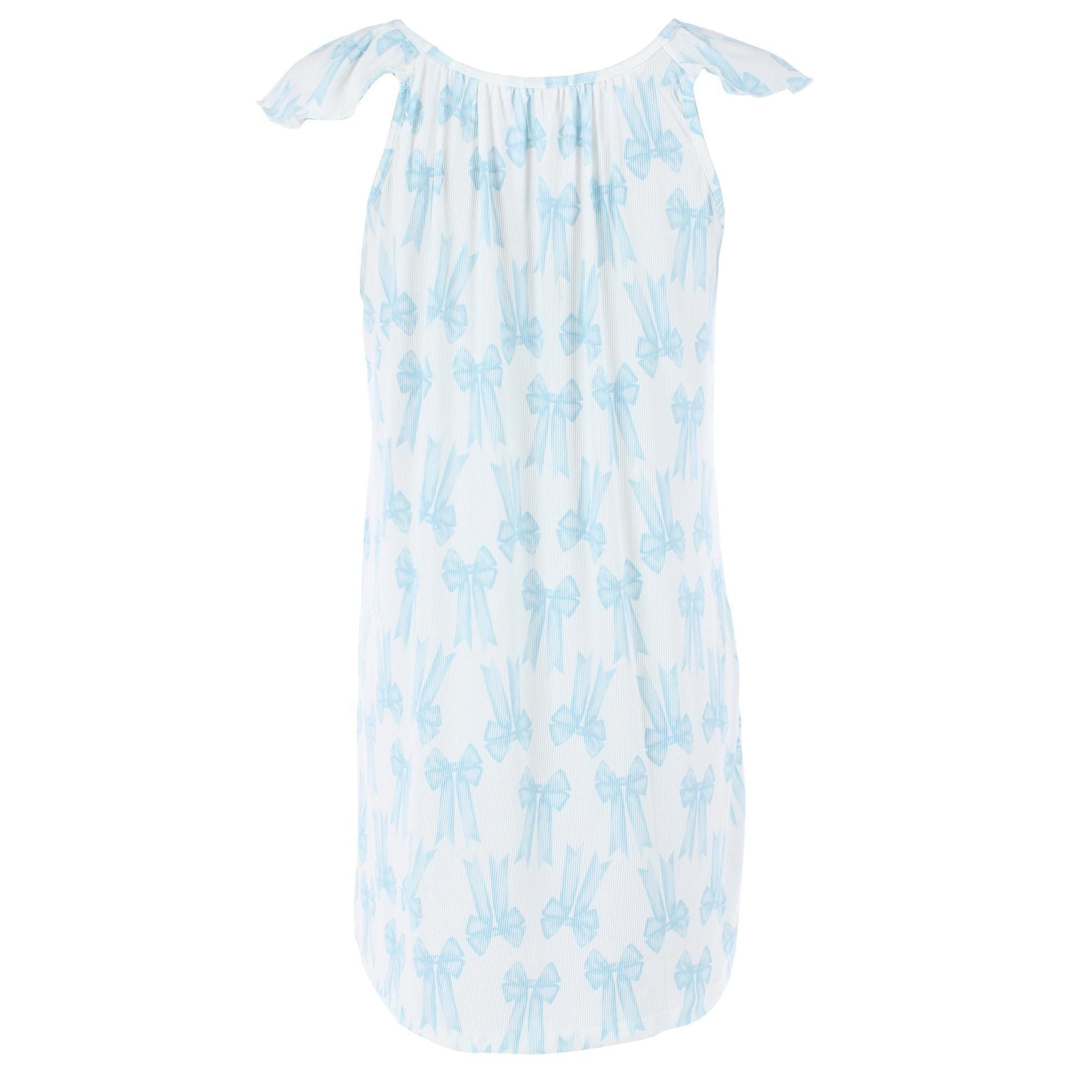 CTM® Women's Plus Size Bow Chemise Night Gown - White