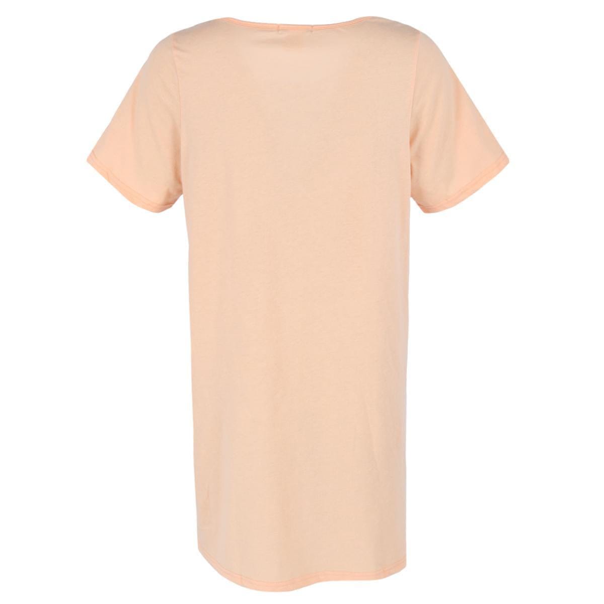 Not Tired Women's Iced Coffee Short Sleeve Night Shirt - Orange