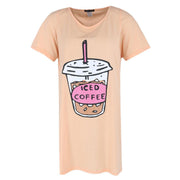 Women's Iced Coffee Short Sleeve Night Shirt
