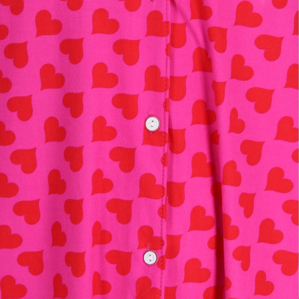Not a Morning Person Women's Valentine Hearts Button Down Nightshirt - Pink