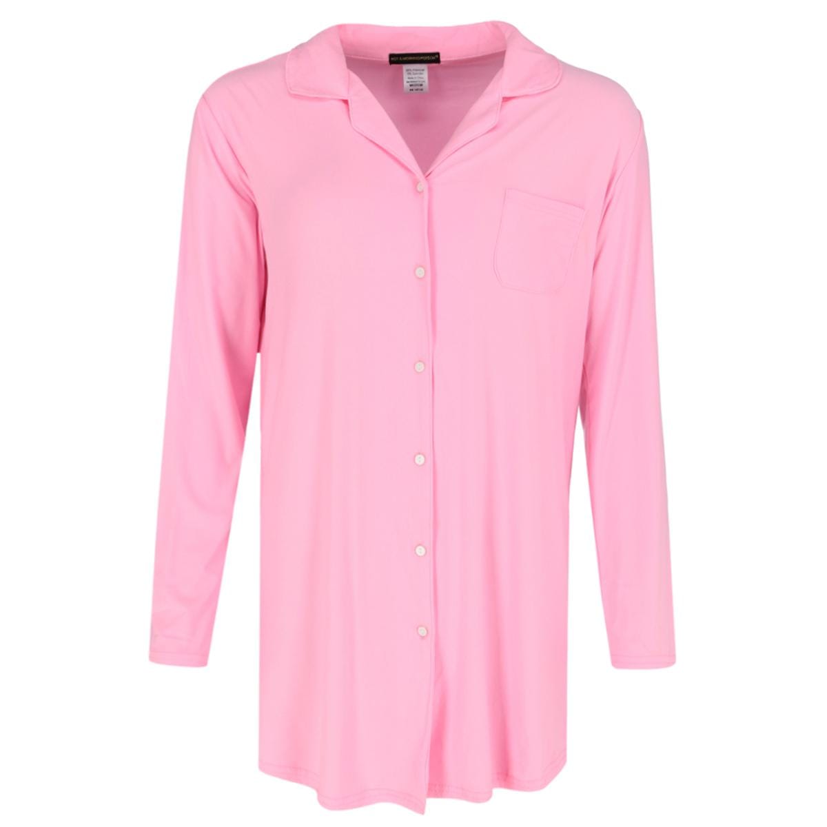 Not a Morning Person Women's Santa Baby Pink Long Sleeve Night Shirt - Pink