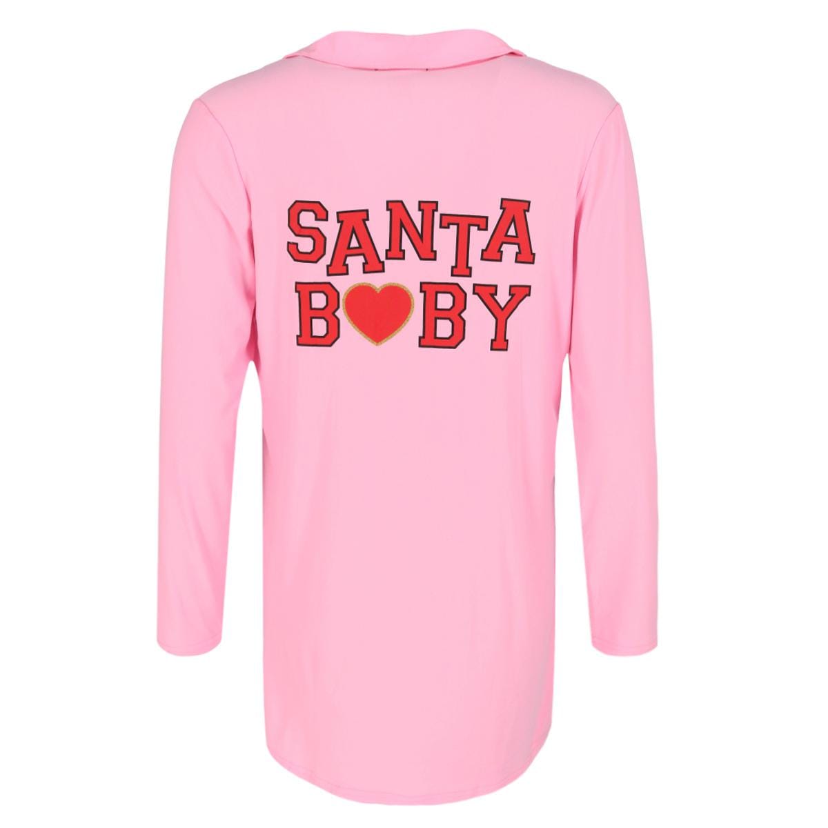 Not a Morning Person Women's Santa Baby Pink Long Sleeve Night Shirt - Women's Santa Baby Pink Long Sleeve Night Shirt