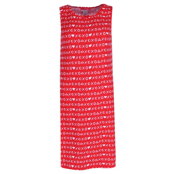 Women's Hugs Kisses Sleeveless Nightshirt