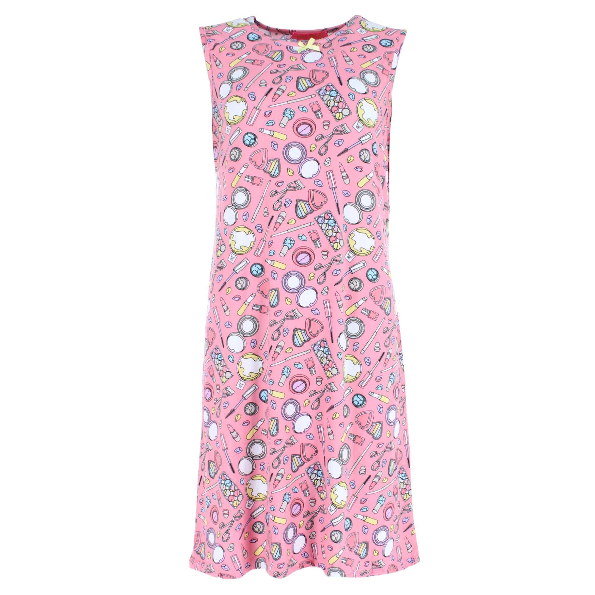 5 More Minutes Women's Makeup Patterned Sleeveless Nightgown