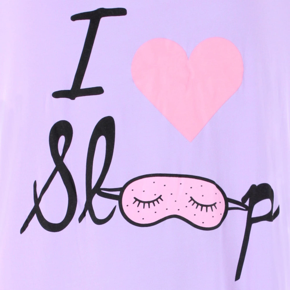 CTM® Women's I love Sleep Oversized Pajama Shirt by 5 More Minutes - Purple