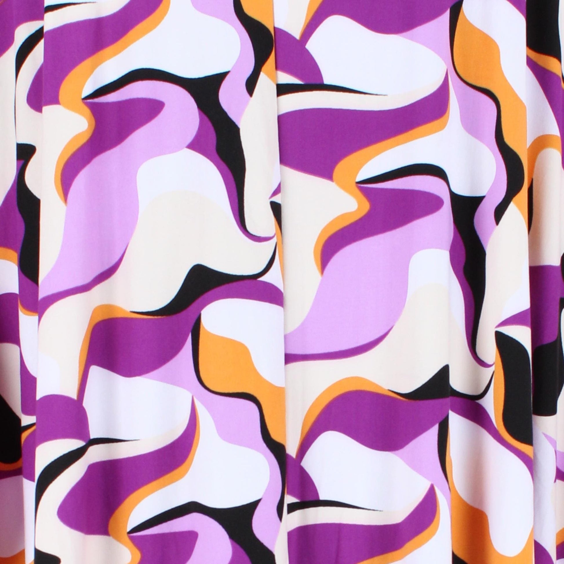 CTM® Women's 70s Swirl Purple Caftan Nightdress by Elegant Emily - Purple