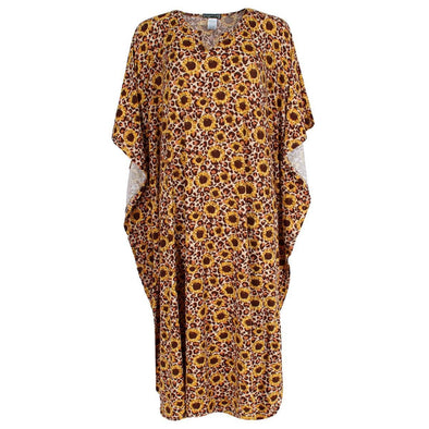 Women's Leopard Sunflower Long Caftan