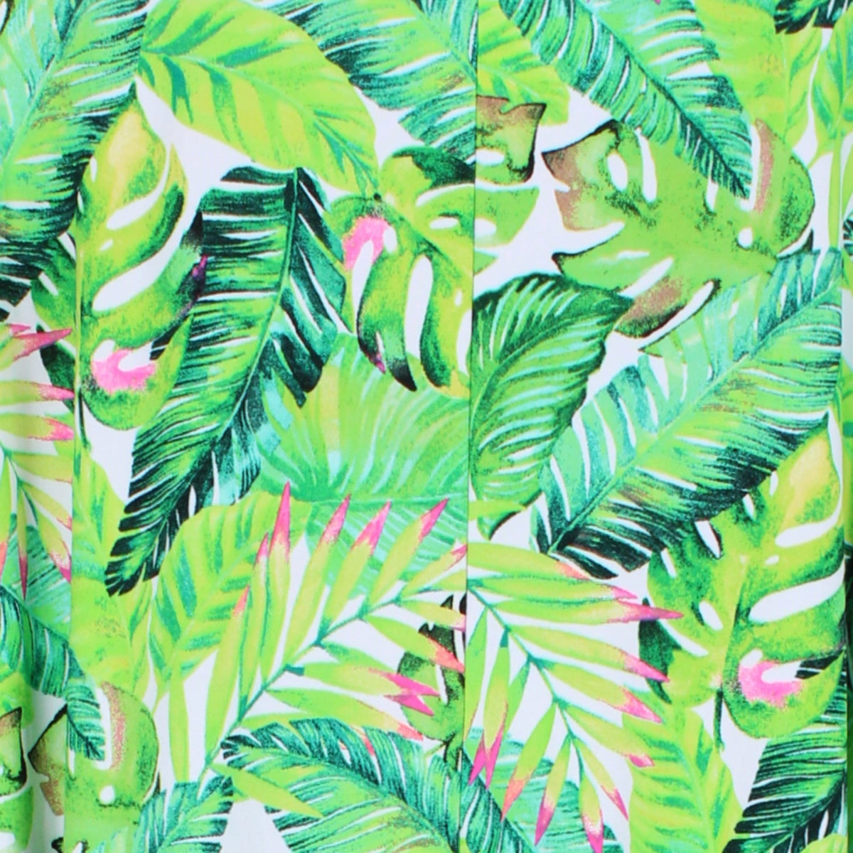 CTM® Women's Large Botanical Leaf Caftan by Elegant Emily - Green