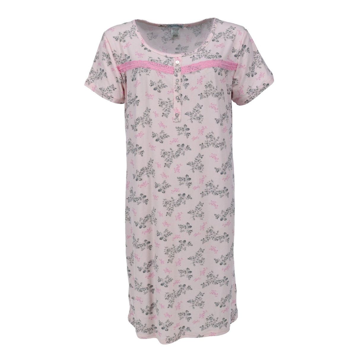 Women's Floral Button Nightgown by Elegant Emily | Nightshirts at ...