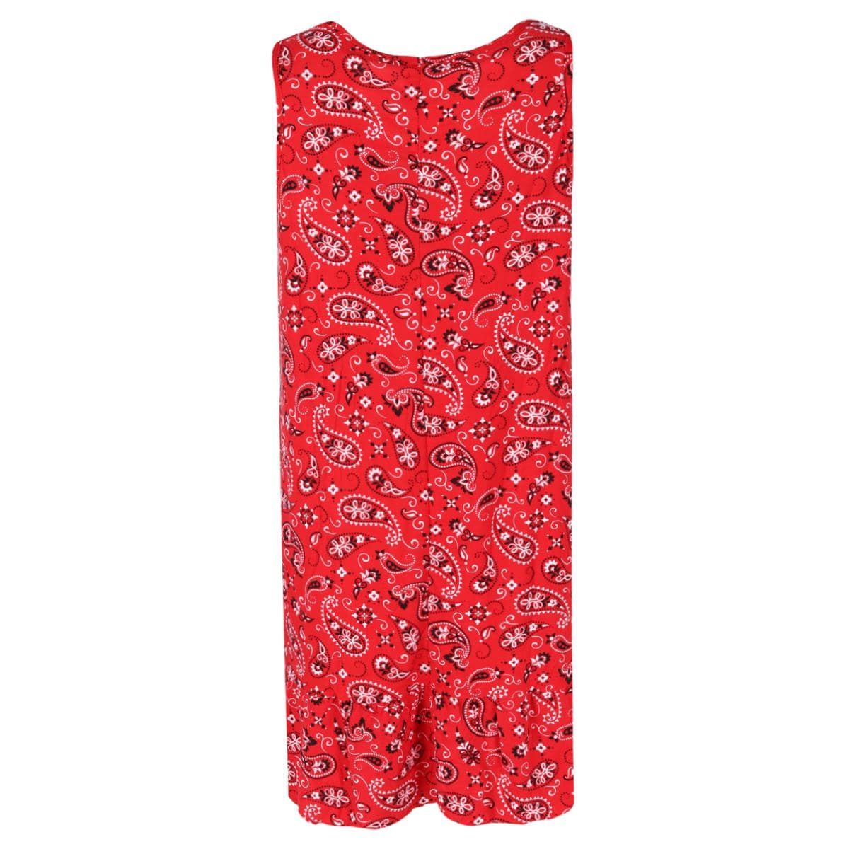 5 More Minutes Women's Paisley Sleeveless Sleep Gown - Red