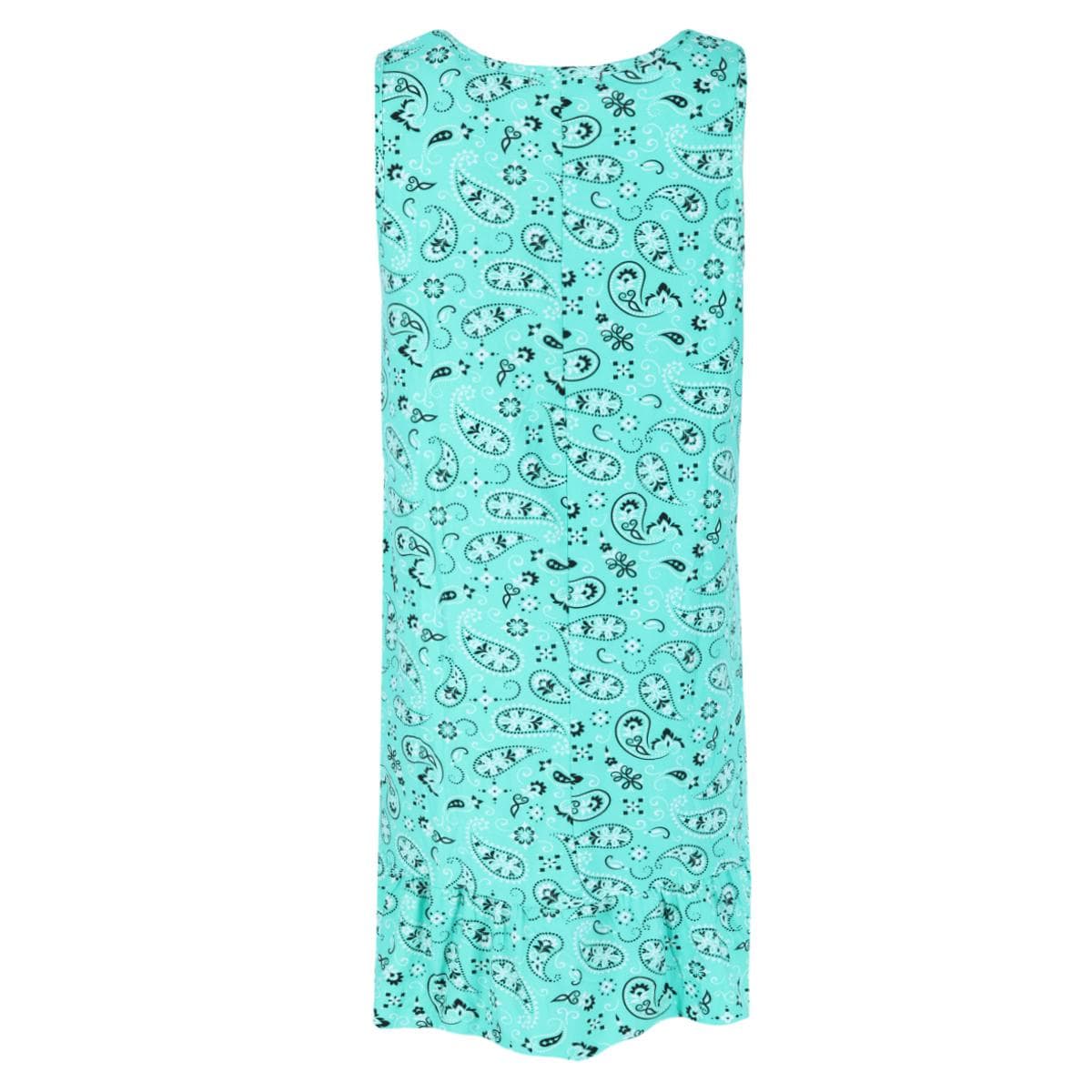 5 More Minutes Women's Paisley Sleeveless Sleep Gown - Teal