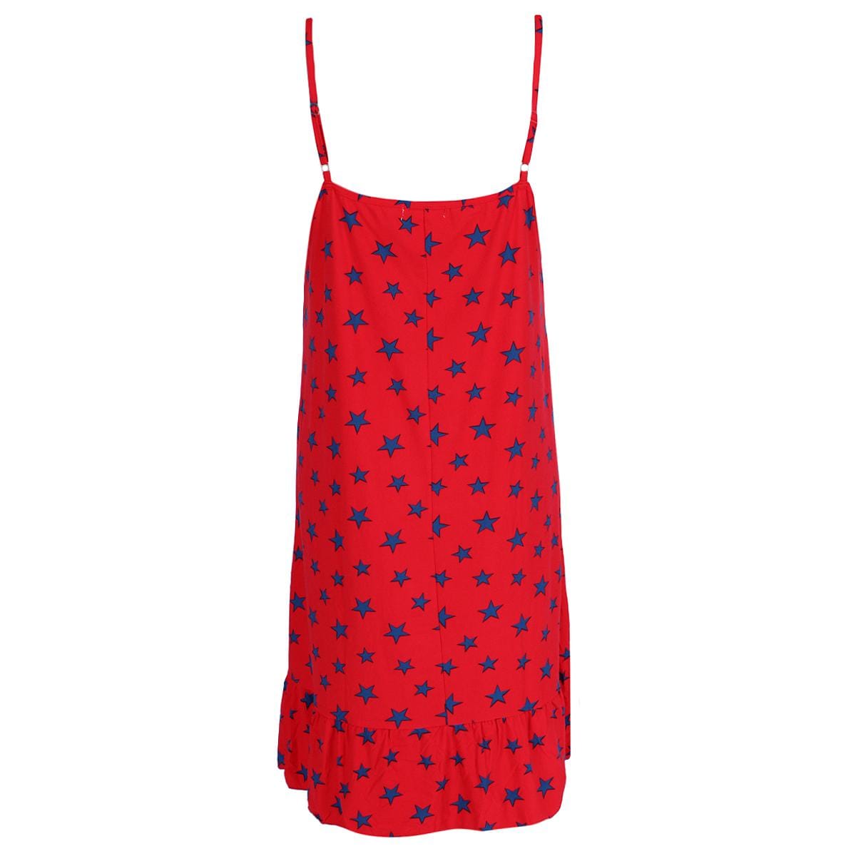 Elegant Emily Women's Star Cami Sleeveless Sleep Gown - Red