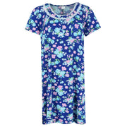 Women's Floral Henley Short Sleeve Sleep Gown