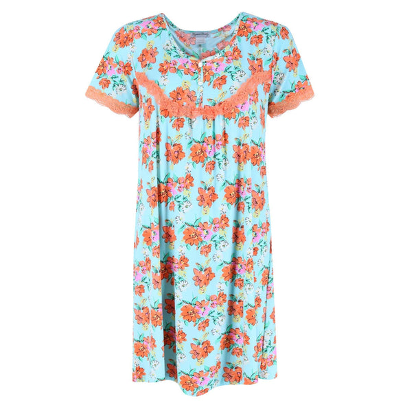 Women's Blue Floral Nightgown