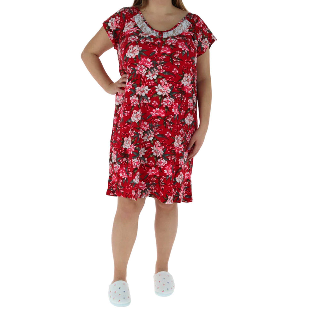 Elegant Emily Women's Plus Size Burgundy Floral Gown